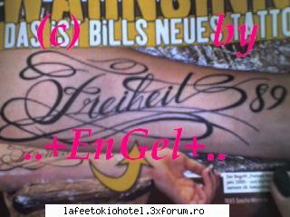 Noul tatuaj a lui Bill - gYaNn@ love Bill and Tom - Bill Kaulitz